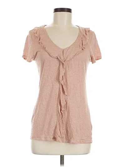 Pre-owned Sundance Short Sleeve Top Pink Sweetheart Neckline Tops