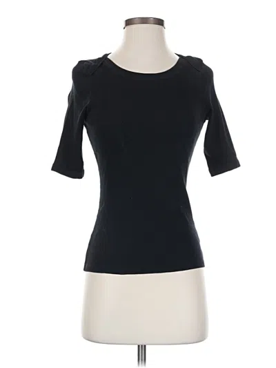 Pre-owned Sundance Short Sleeve Turtleneck In Black