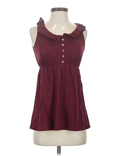 Pre-owned Sundance Sleeveless Blouse In Burgundy