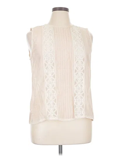 Pre-owned Sundance Sleeveless Blouse In Ivory