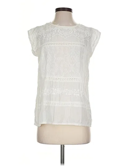 Pre-owned Sundance Sleeveless Blouse In Ivory