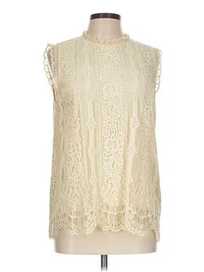 Pre-owned Sundance Sleeveless Blouse In Ivory