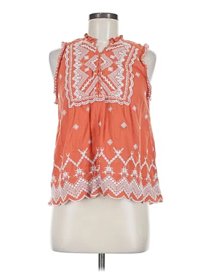 Pre-owned Sundance Sleeveless Blouse In Orange