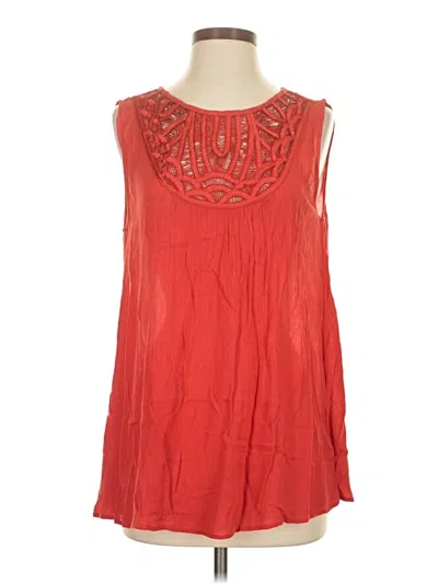 Pre-owned Sundance Sleeveless Blouse In Red