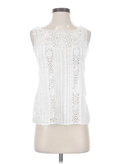 Pre-owned Sundance Sleeveless Blouse In White