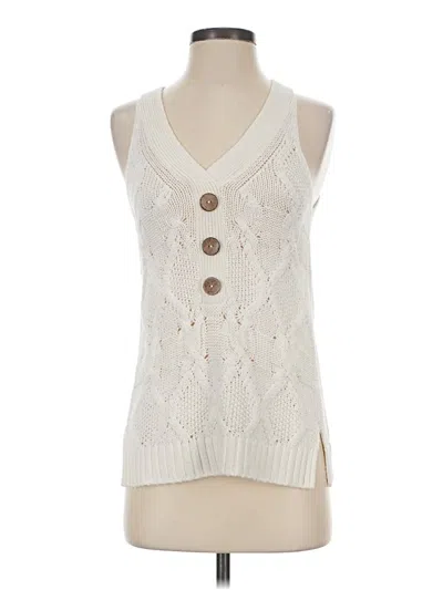 Pre-owned Sundance Sweater Vest In Ivory