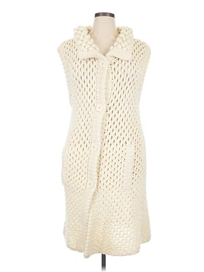Pre-owned Sundance Sweater Vest In Ivory