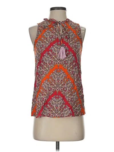 Pre-owned Sundance Tank Top Orange Halter Neckline Tops