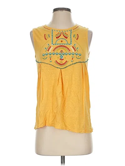 Pre-owned Sundance Tank Top Yellow Halter Neckline Tops