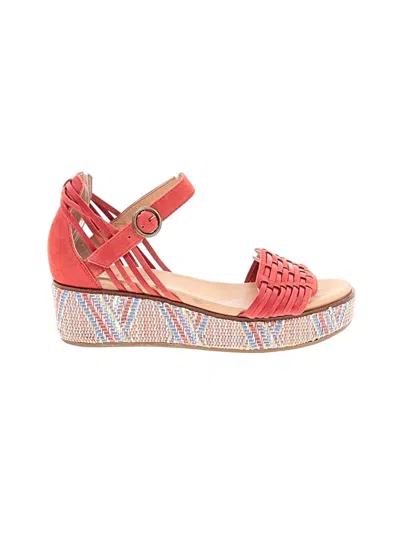 Pre-owned Sundance Wedges In Red