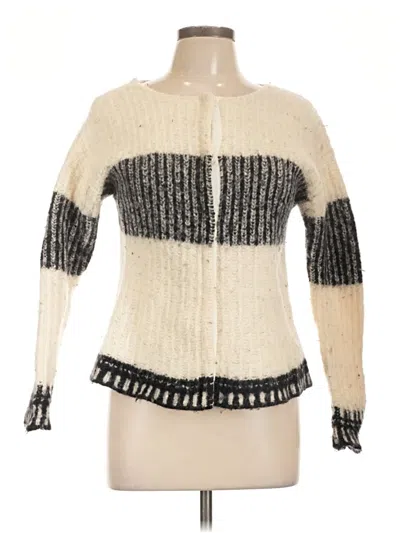 Pre-owned Sundance Wool Cardigan Sweater In Ivory