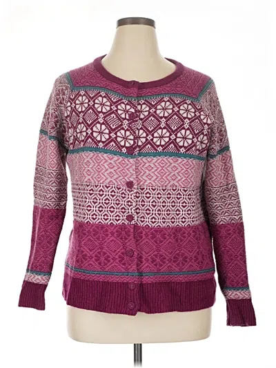 Pre-owned Sundance Wool Cardigan Sweater In Purple