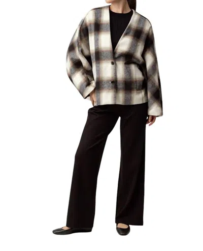 Sunday Alba Jacket In Ash Brown Plaid In Multi