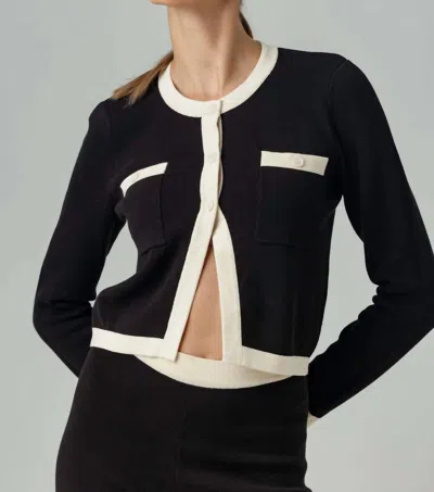 Sunday Amora Cardigan In Black/ivory In Multi