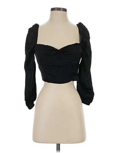 Pre-owned Sunday Best 3/4 Sleeve Blouse In Black