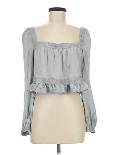 Pre-owned Sunday Best 3/4 Sleeve Blouse In Gray