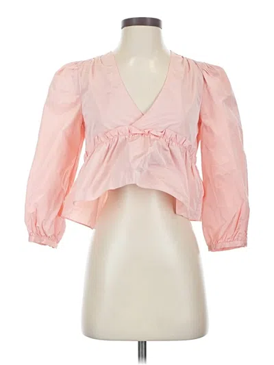 Pre-owned Sunday Best 3/4 Sleeve Blouse In Pink