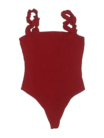 Pre-owned Sunday Best Bodysuit In Burgundy