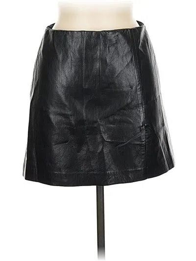 Pre-owned Sunday Best Faux Leather Skirt In Black