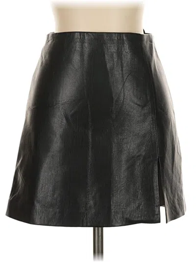 Pre-owned Sunday Best Faux Leather Skirt In Black