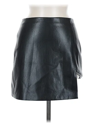 Pre-owned Sunday Best Faux Leather Skirt In Black