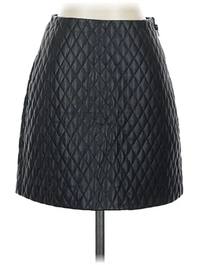Pre-owned Sunday Best Faux Leather Skirt In Black
