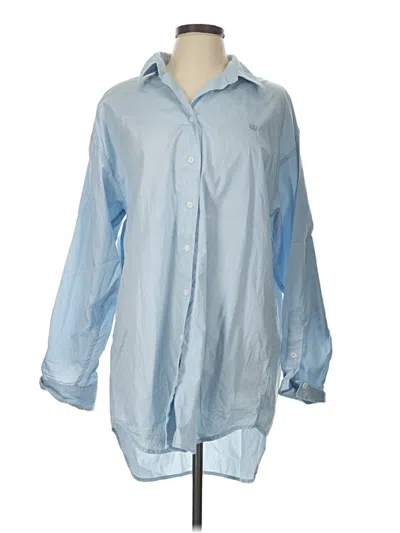 Pre-owned Sunday Best Long Sleeve Button Down Shirt In Blue