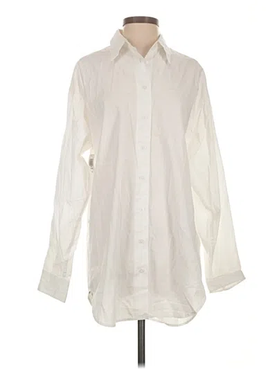 Pre-owned Sunday Best Long Sleeve Button Down Shirt In White