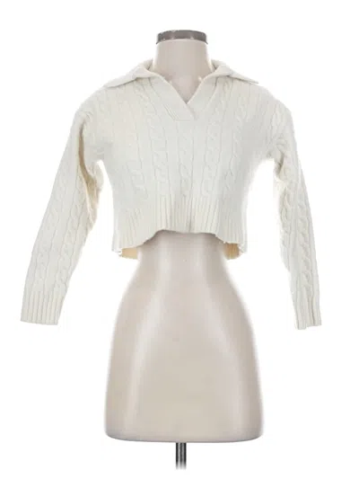 Pre-owned Sunday Best Long Sleeve Top Ivory Cowl Neck Tops
