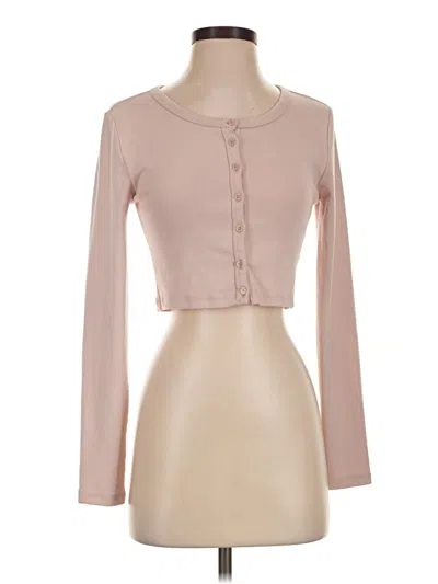 Pre-owned Sunday Best Long Sleeve Top Tan Sweetheart Neckline Tops