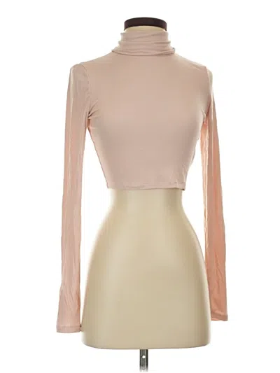 Pre-owned Sunday Best Long Sleeve Turtleneck In Tan