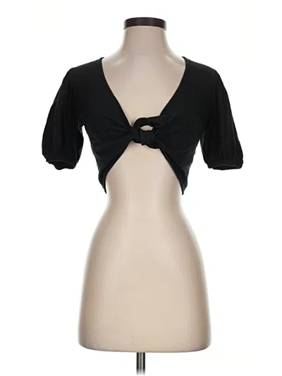 Pre-owned Sunday Best Short Sleeve Top Black Sweetheart Neckline Tops