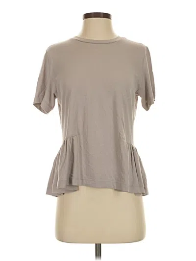 Pre-owned Sunday Best Short Sleeve Top Gray Mock Neckline Tops