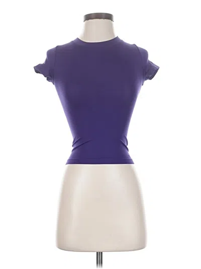 Pre-owned Sunday Best Short Sleeve Turtleneck In Purple