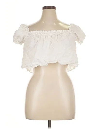 Pre-owned Sunday Best Sleeveless Blouse In White