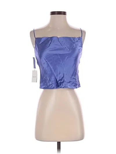 Sunday Best Sleeveless Top Blue Strapless Neckline Tops