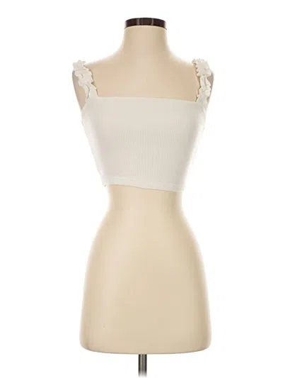 Pre-owned Sunday Best Sleeveless Top Ivory Sweetheart Neckline Tops