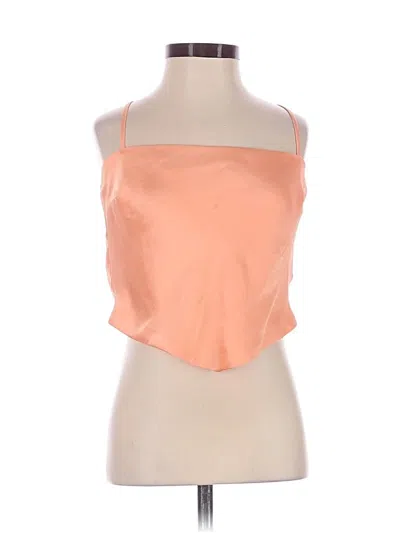 Pre-owned Sunday Best Sleeveless Top Orange Strapless Neckline Tops