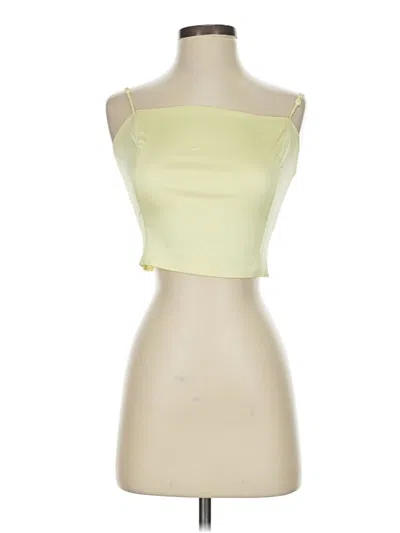 Pre-owned Sunday Best Sleeveless Top Yellow Strapless Neckline Tops