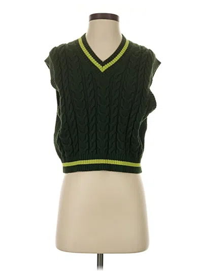 Pre-owned Sunday Best Sweater Vest In Green