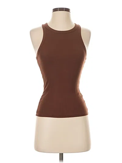 Pre-owned Sunday Best Tank Top Brown Halter Neckline Tops