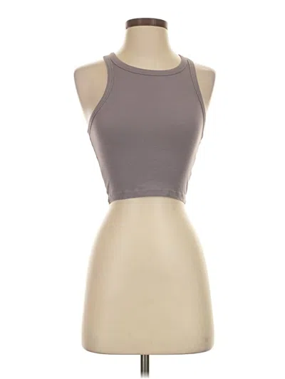 Pre-owned Sunday Best Tank Top Gray Halter Neckline Tops