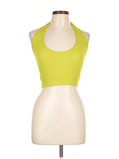 Pre-owned Sunday Best Tank Top Green Halter Neckline Tops