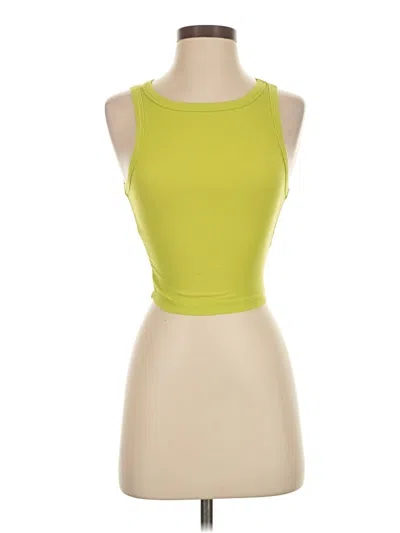 Pre-owned Sunday Best Tank Top Green Strapless Neckline Tops