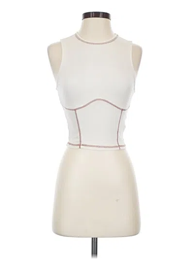 Pre-owned Sunday Best Tank Top Ivory Halter Neckline Tops