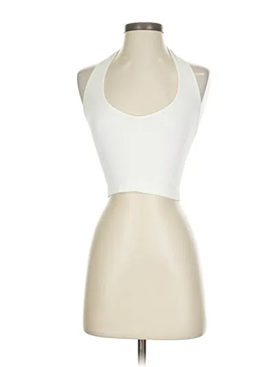 Pre-owned Sunday Best Tank Top Ivory Halter Neckline Tops In White