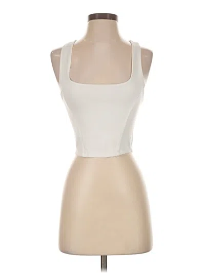 Pre-owned Sunday Best Tank Top Ivory Strapless Neckline Tops