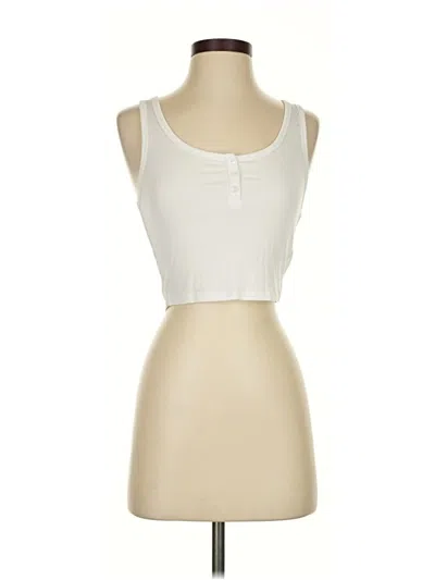 Pre-owned Sunday Best Tank Top Ivory Strapless Neckline Tops In White