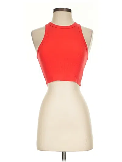 Pre-owned Sunday Best Tank Top Red Halter Neckline Tops
