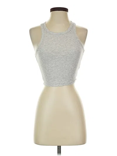 Pre-owned Sunday Best Tank Top Silver Halter Neckline Tops